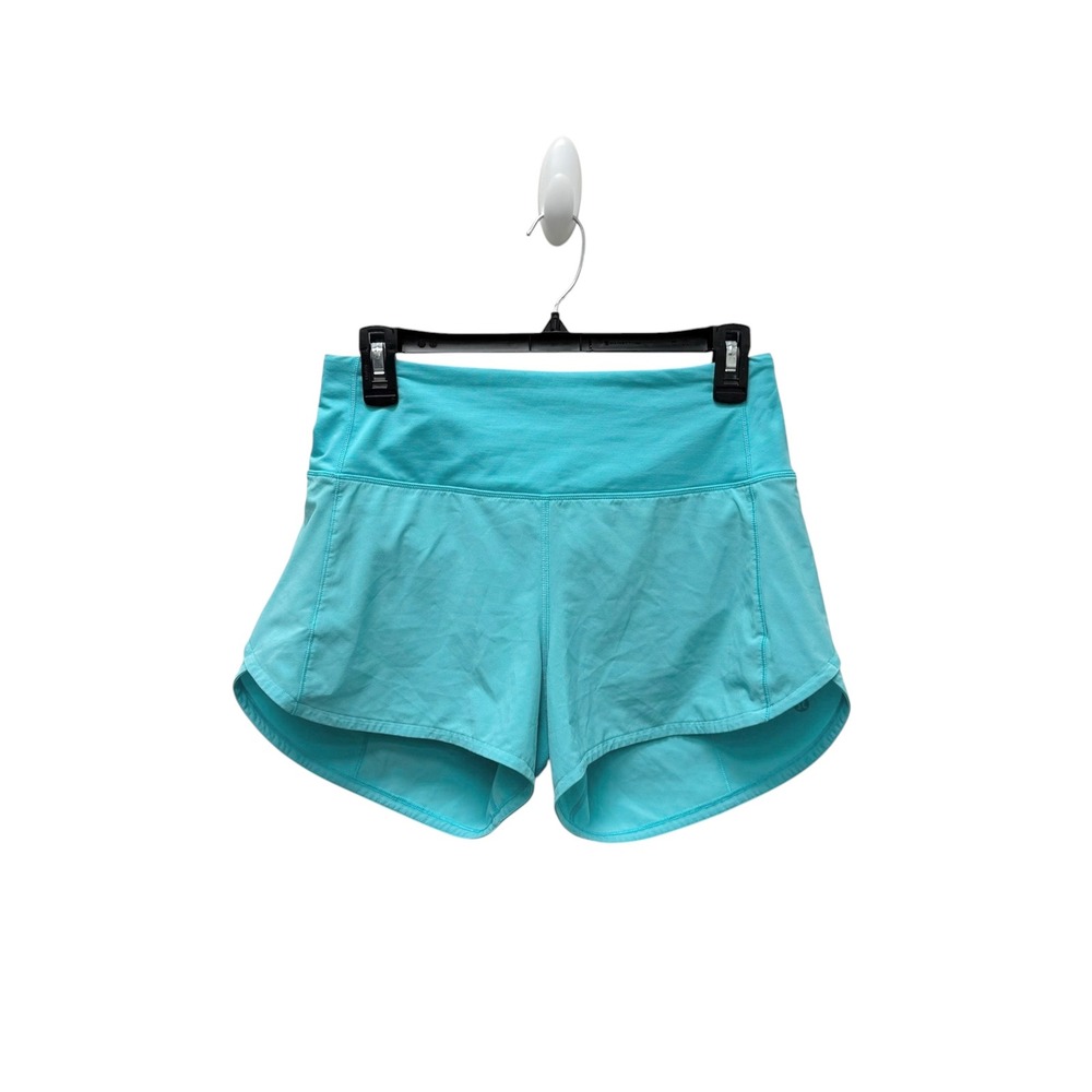 Lululemon Speed Up High-Rise Lined Short 4 Teal Turquoise Running Shorts Size 6